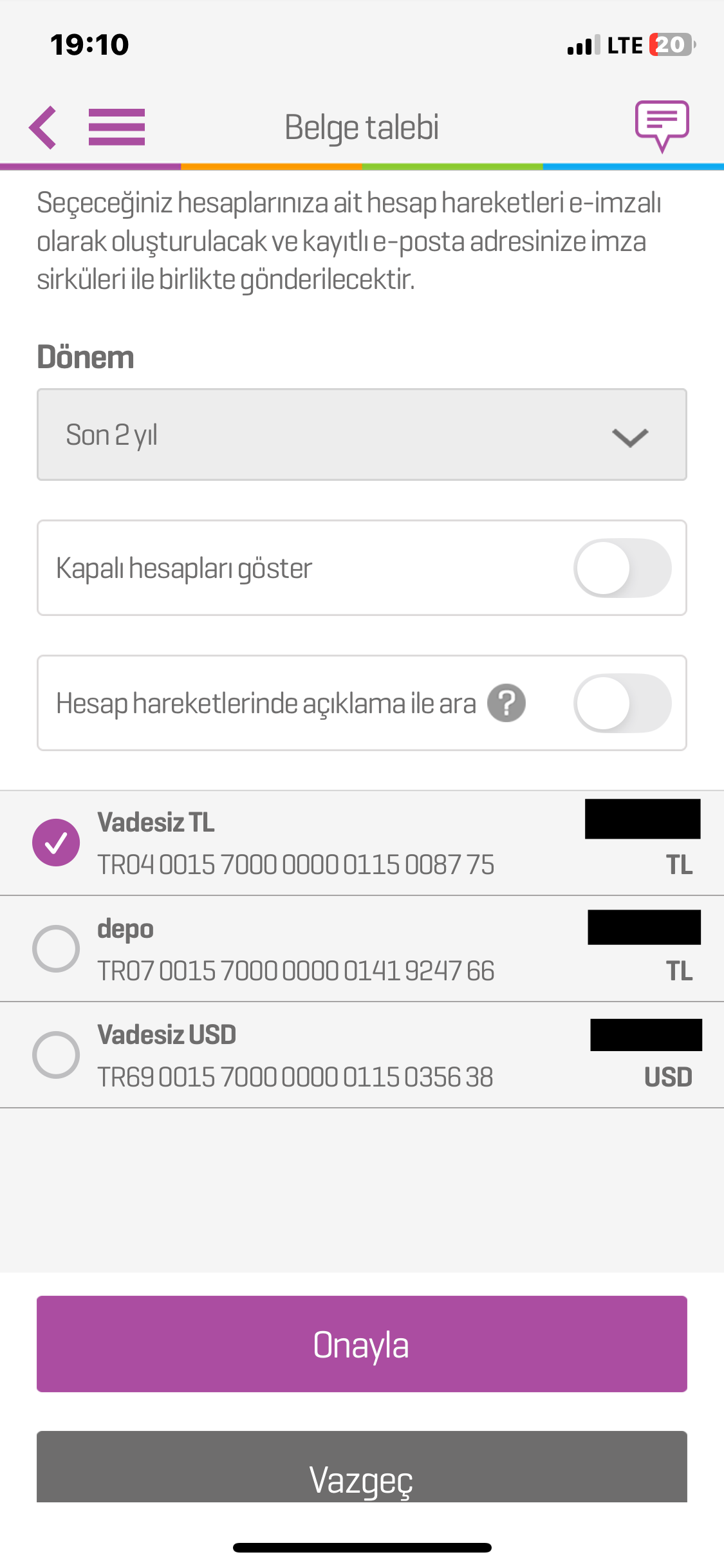 Step 6 - Belge Talebi account selection